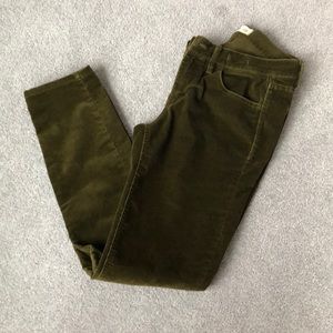 Madewell cords in olive